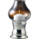 Candola - Lampe Andante versilbert - H&ouml;he 16,5cm, Dauerdocht