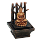 Zimmerbrunnen Buddha - Holz, Goldoptik, sitzender Buddha