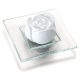 Primavera - Duftstein Rosenblüte - aus Keramik mit Glasteller eckig