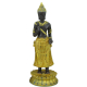 Davartis - Deko Buddha Figur 15cm - schwarz & goldfarben