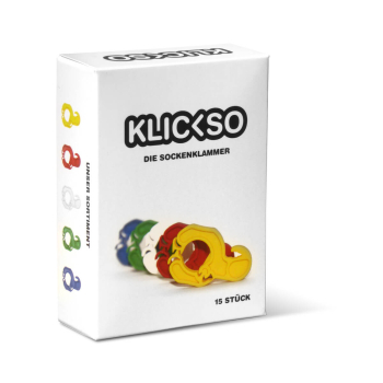 KLICKSO - Die Sockenklammer - 15 Stück - Rot