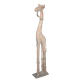 Deko Giraffe weiß/gold mit Standplatte ca. 80cm - Holz, handbemalt
