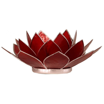 Davartis - Lotus Chakra Licht / Teelichthalter rot -...