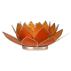 Davartis - Capiz-Muschel - Lotus Chakra Licht / Teelichthalter orange - Silberrand
