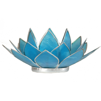 Davartis - Lotus Chakra Licht / Teelichthalter aquamarine...