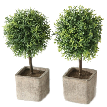 2er Set - Topfpflanze Buchsbaum, k&uuml;nstlich