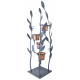 Metall Strauch/Blätter Skulptur mit 4 Windlichthaltern