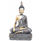Deko Buddha silber sitzend - Glasmosaik