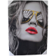 Moderne Frau mit Fliegerbrille - Wandbild auf Echtholz-Keilrahmen