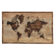DekoDepot - Wandobjekt Weltkarte aus Mangoholz - 75cm