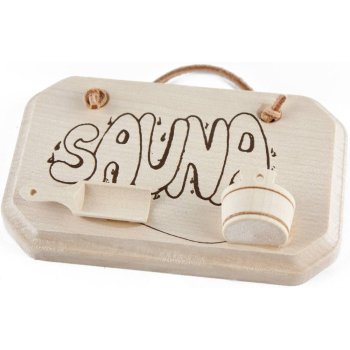Davartis - kleines Sauna Türschild mit Miniatur -...