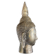 Dekodepot - Buddha Kopf aus Alpaka/Neusilber - 1 St&uuml;ck
