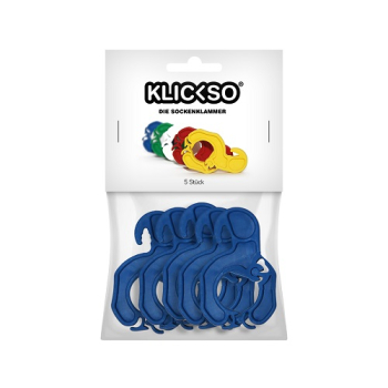 KLICKSO - Die Sockenklammer - 5 Stück - Blau
