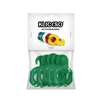 KLICKSO - Die Sockenklammer - 5 Stück - Grün