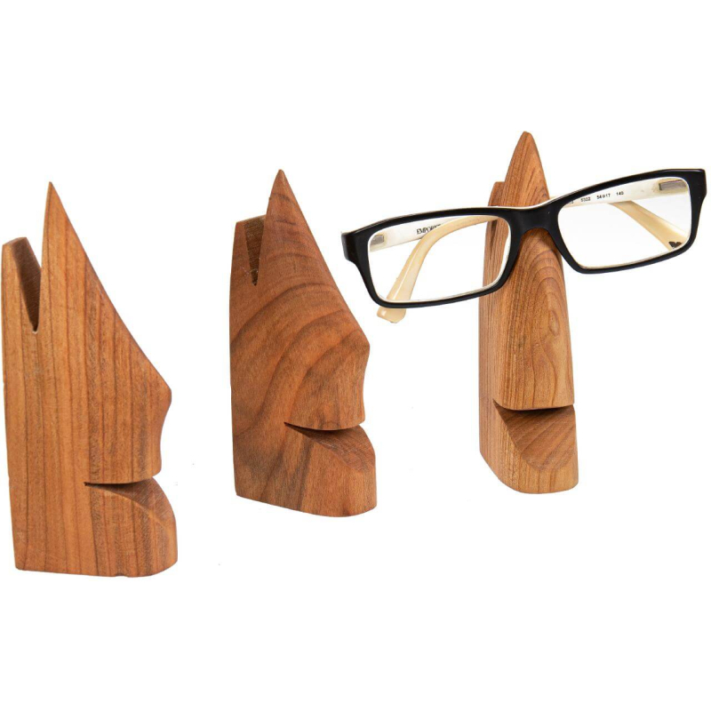 Davartis - Design Brillenhalter aus Kirschholz geölt - 1 Stück - Deko