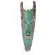Davartis - Wandobjekt Afrikanische Maske - Grün mit dunklem Muster