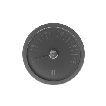 Rento - Sauna Thermometer aus Aluminium 150mm schwarz