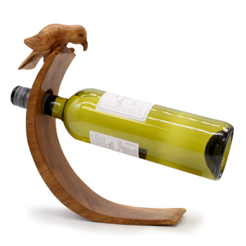 Davartis - Weinflaschenhalter aus Holz - Vogel