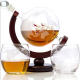 Whisky Set - Globus Karaffe mit 4 Gläsern