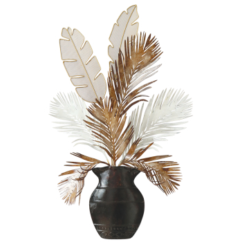 Davartis - Wandobjekt Pflanzen in Vase 90cm - Metall