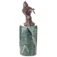 Art Deco Bronzefigur Vogel - Skulptur auf Marmorsockel