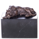 Art Deco Bronzefigur Tiger - Skulptur auf Marmorsockel
