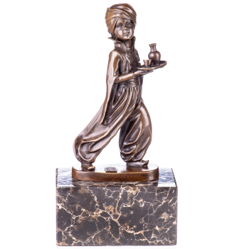 Art Deco Bronzefigur Orientalischer Diener "Oriental Waiter"