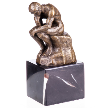 Art Deco Bronzefigur "Der Denker" nach Rodin -...