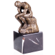 Art Deco Bronzefigur "Der Denker" nach Rodin - auf Marmorsockel