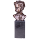 Art Deco Bronzefigur Büste Junge auf Marmorsockel