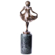 Art Deco Bronzefigur Ballerina Mädchen 1 nach Ferdinand Preiss - auf Marmorsockel