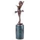 Art Deco Bronzefigur Ballerina Mädchen 2 nach Ferdinand Preiss - auf Marmorsockel