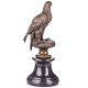 Art Deco Bronzefigur Adler sitzend - auf Marmorsockel