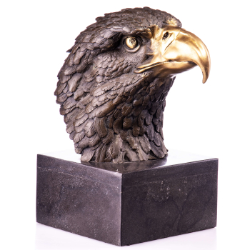 Art Deco Bronzefigur Adler Kopf groß - Skulptur auf...