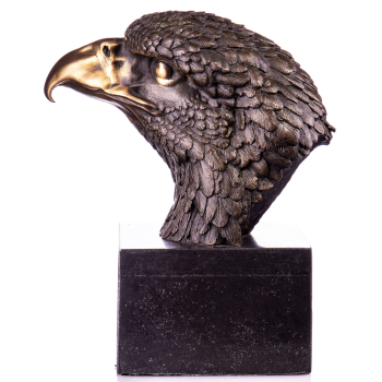 Art Deco Bronzefigur Adler Kopf mittel - Skulptur auf...