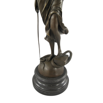 Davartis - Bronzefigur Justitia H.65x27cm - auf Marmorsockel