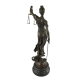 Davartis - Bronzefigur Justitia H.65x27cm - auf Marmorsockel