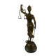 Davartis - Bronzefigur Justitia H.40x16cm - auf Marmorsockel